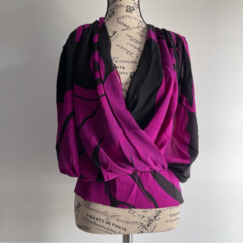 Gianfranco Ferre Silk Sheer 80’s 90’s Purple Vintage Top